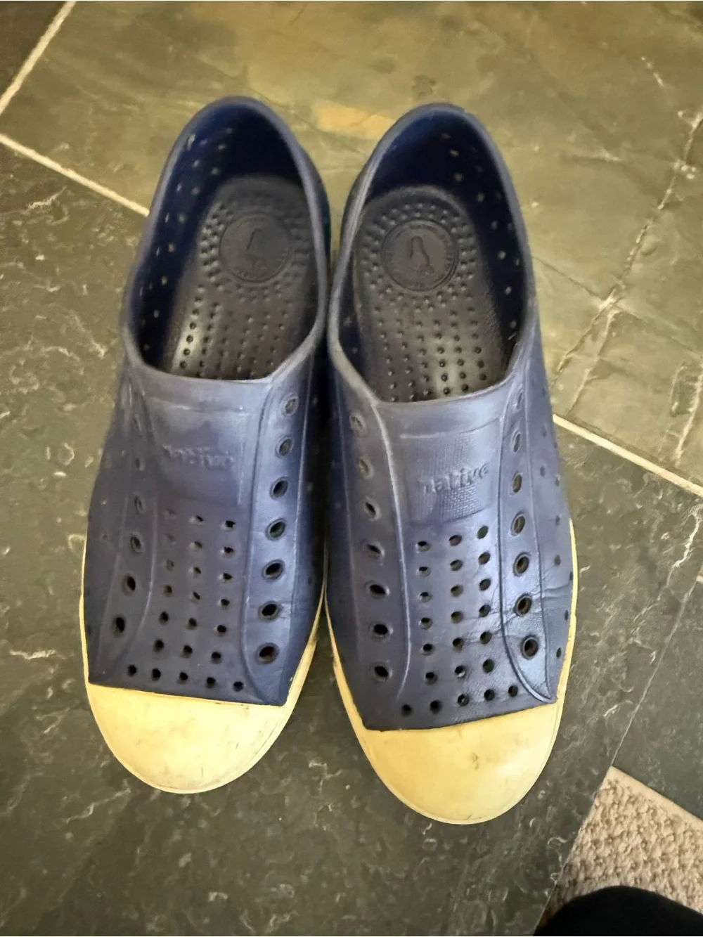 Native Jefferson Navy and White Slip-On Rubber sneakers J3